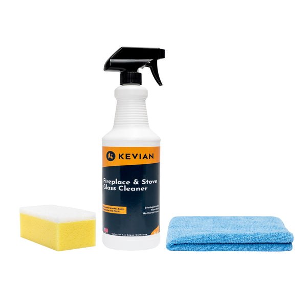 Kevian Fireplace & Stove Glass Cleaning Kit